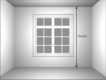 window blinds height